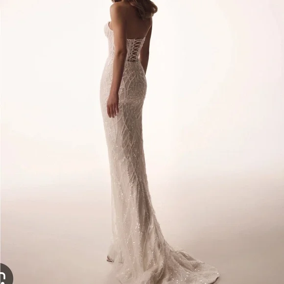 Elegant Cream Off-Shoulder Gown